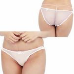 商品入荷待ち キラキラスケスケシンプルハーフバック 5L ホワイト(ランジェリー)