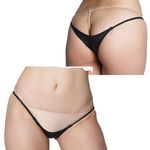 商品入荷待ち 光沢薄々脇細極小ハーフバック ブラック(ランジェリー)